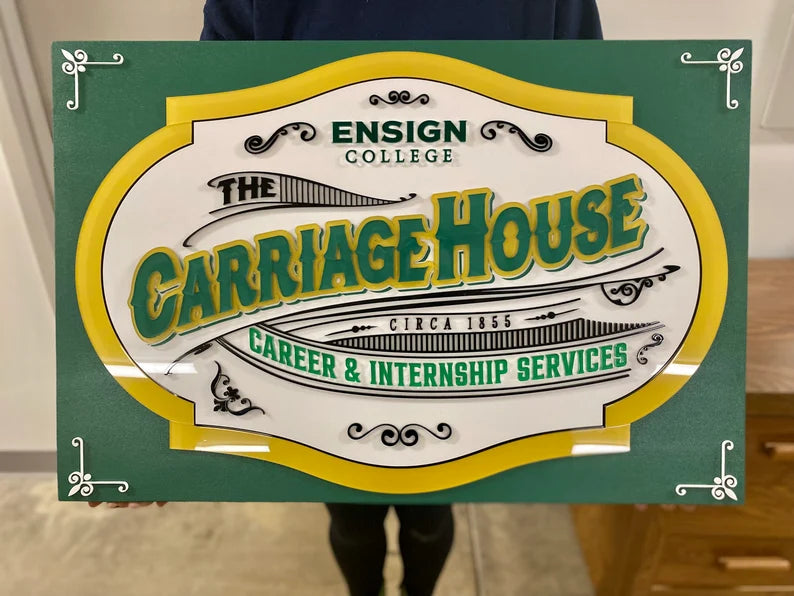 Wood Painted Backing - Acrylic Lettering