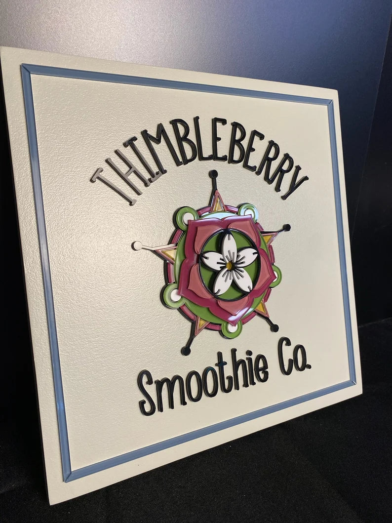Wood Painted Backing - Acrylic Lettering