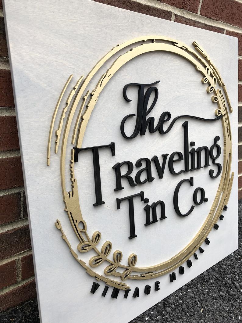 Wood Stained Backing - Wood Lettering